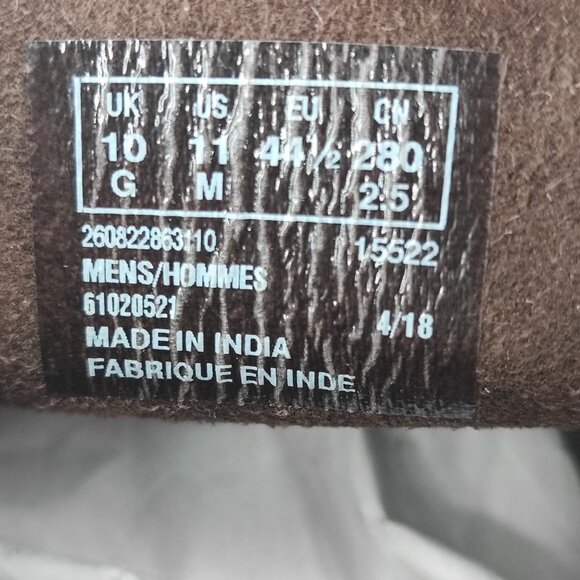 Clarks Men's Bushacre Brown Leather Boots Size 11 - Picture 7 of 8